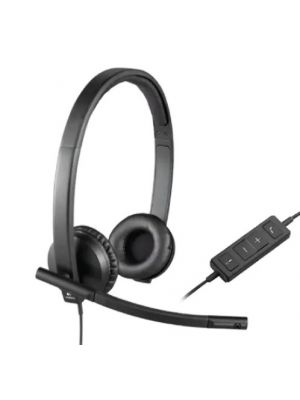 Logitech H570e USB Leatherette ear pads padded headband Headset 