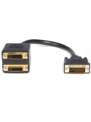 Astrotek DVI-D Splitter Cable 24+1 pins Male to 2x Female Gold Plated