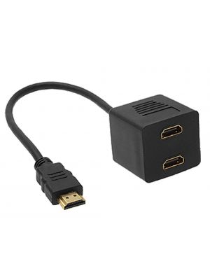 Astrotek HDMI Splitter Cable 15cm - v1.4 Male to 2x Female Amplifier Duplicator Full HD 3D - AT-HDMI-TO-HDMIX2