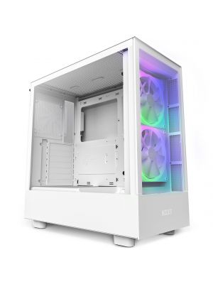 NZXT H5 Elite Edition RGB Mid Tower Case White - CC-H51EW-01
