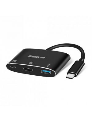 Simplecom DA310 USB 3.1 Type C to HDMI USB 3.0 Adapter with PD Charging (Support DP Alt Mode and Nintendo Switch)