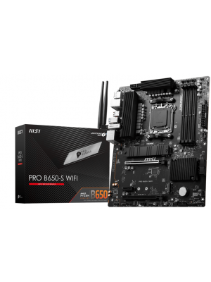 MSI PRO B650-S WIFI AMD AM5 ATX Motherboard 2x M.2, 4x SATA, 11x USB 3.2