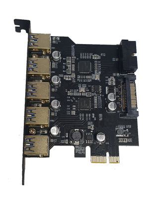 USB 3.0 5 Port + 19Pin PCI-E Expansion Card Renesas Chipset