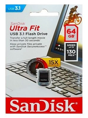 SanDisk Ultra Fit USB 3.1 Flash Drive 64GB