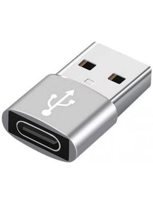USB Type A Male to USB Type C Female SILVER