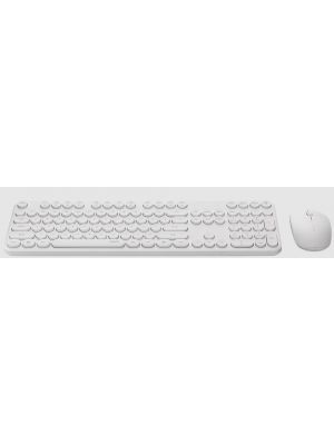 Rapoo X260S Wireless Keyboard and Mouse Retro Keys White